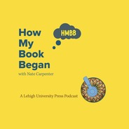 HMBB logo with circular stained glass window wearing headphones.